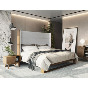   Gray Wingback Bed | Oroa.com