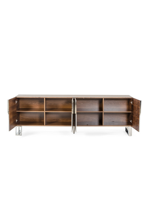 Walnut Veneer 4-Door Sideboard | OROA Modern Gilroy | Oroa.com