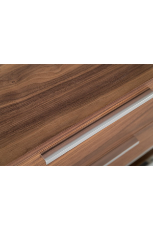 Walnut Veneer 2-Drawer Nightstand | OROA Modern Heloise | Oroa.com