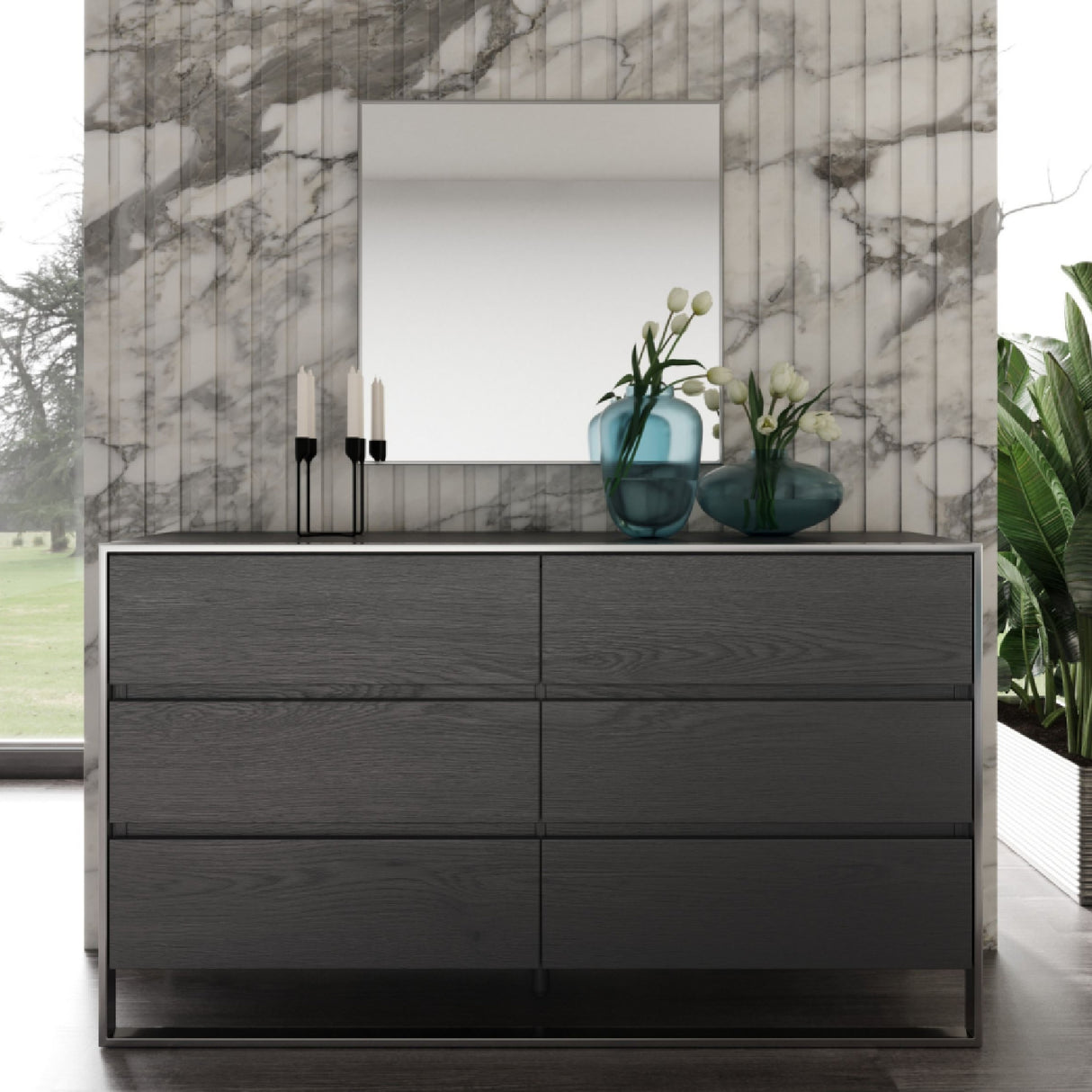   Gray Elm 6-Drawer Dresser | Oroa.com