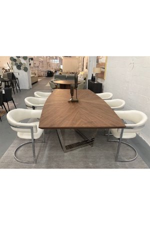 Stainless Steel Base Dining Table | OROA Modern Gilroy | Oroa.com