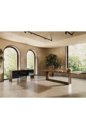 Walnut Veneer Dining Table | OROA Modern Channa | Oroa.com