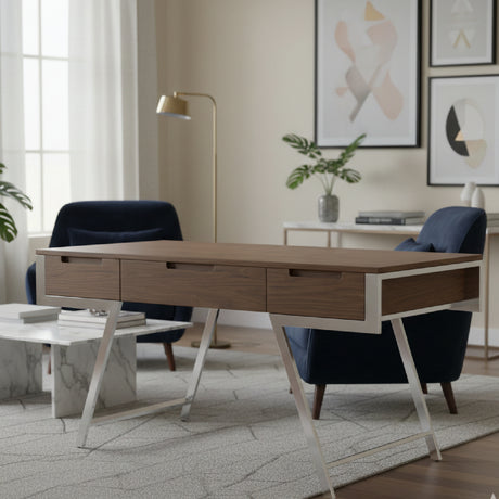   American Walnut 3-Drawer Desk | Oroa.com