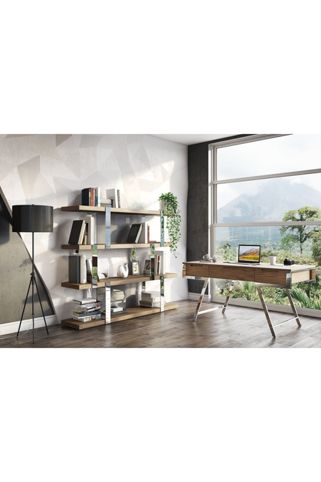 American Walnut 3-Drawer Desk | OROA Modern Dessart | Oroa.com