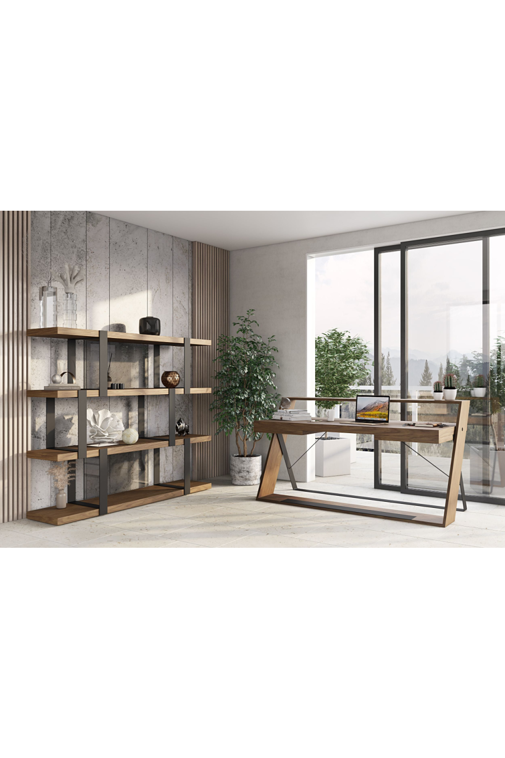 Wooden 4-Shelf Bookcase | OROA Modern Brewer | Oroa.com