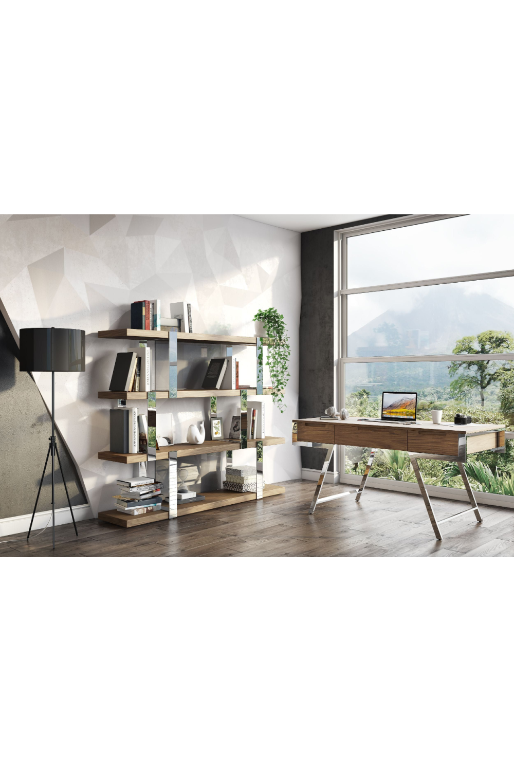 Wooden 4-Shelf Bookcase | OROA Modern Brewer | Oroa.com