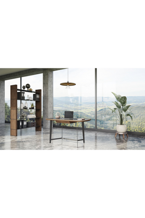 Black Glass 1-Drawer Desk | OROA Modern Girard | Oroa.com