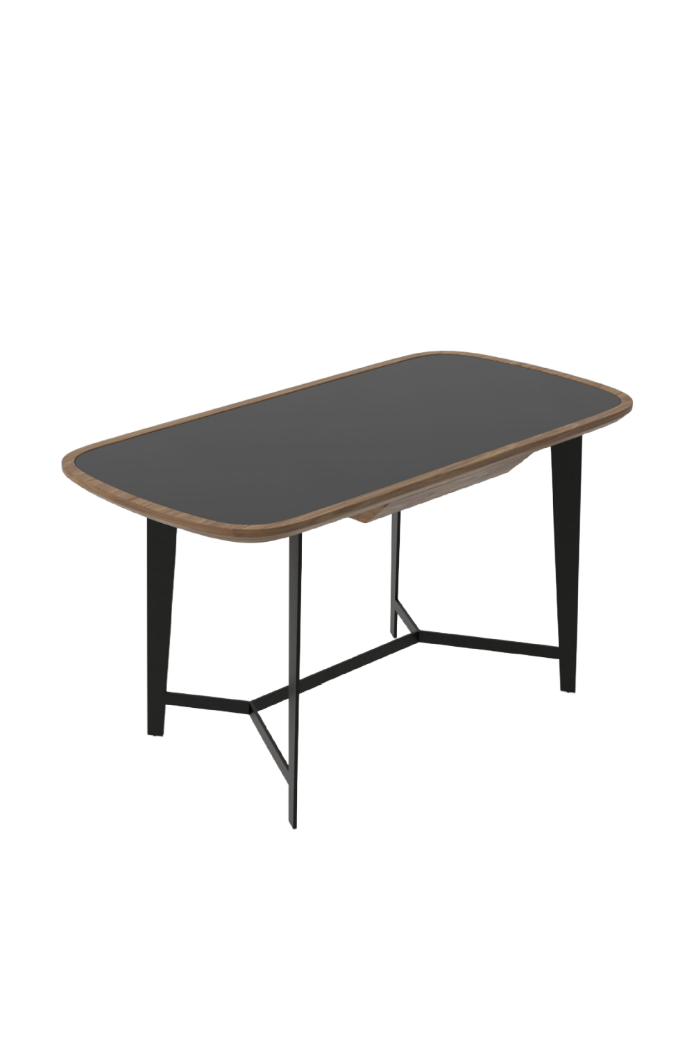 Black Glass 1-Drawer Desk | OROA Modern Girard | Oroa.com