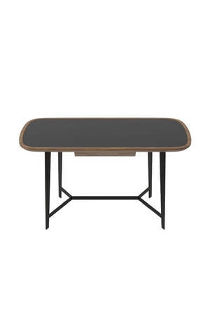 Black Glass 1-Drawer Desk | OROA Modern Girard | Oroa.com