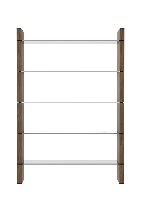 Black Glass Bookshelf | OROA Modern Glencoe | Oroa.com