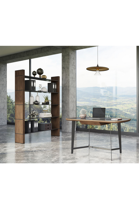 Black Glass Bookshelf | OROA Modern Glencoe | Oroa.com