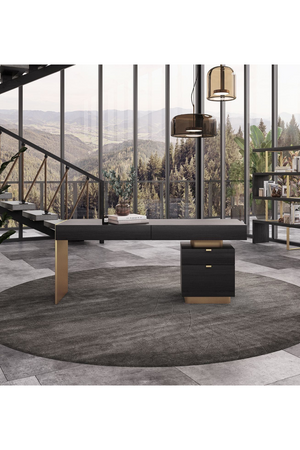 Glossy 4-Drawer Desk | OROA Modern Trahan | Oroa.com