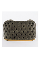 Gray Velvet Tufted Lounge Chair | OROA Modern Dosie | Oroa.com