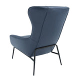 Blue Vegan Leather Lounge Chair | OROA Modern Susan