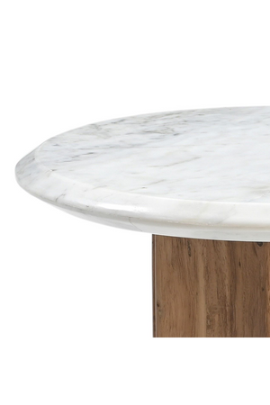 White Round Marble End Table | OROA Modern Dillinger | Oroa.com