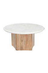 White Round Marble Coffee Table | OROA Modern Dillinger | Oroa.com