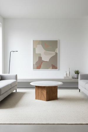 White Round Marble Coffee Table | OROA Modern Dillinger | Oroa.com