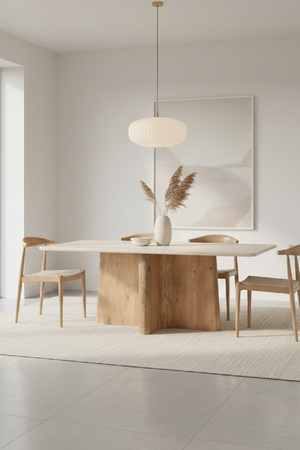 Cream Marble Dining Table | OROA Modern Harley | Oroa.com