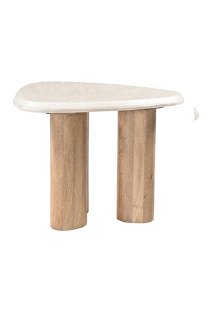 Freeform Cream Marble Nesting Tables (3) | OROA Modern Marlin | Oroa.com