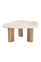 Freeform Cream Marble Nesting Tables (3) | OROA Modern Marlin | Oroa.com