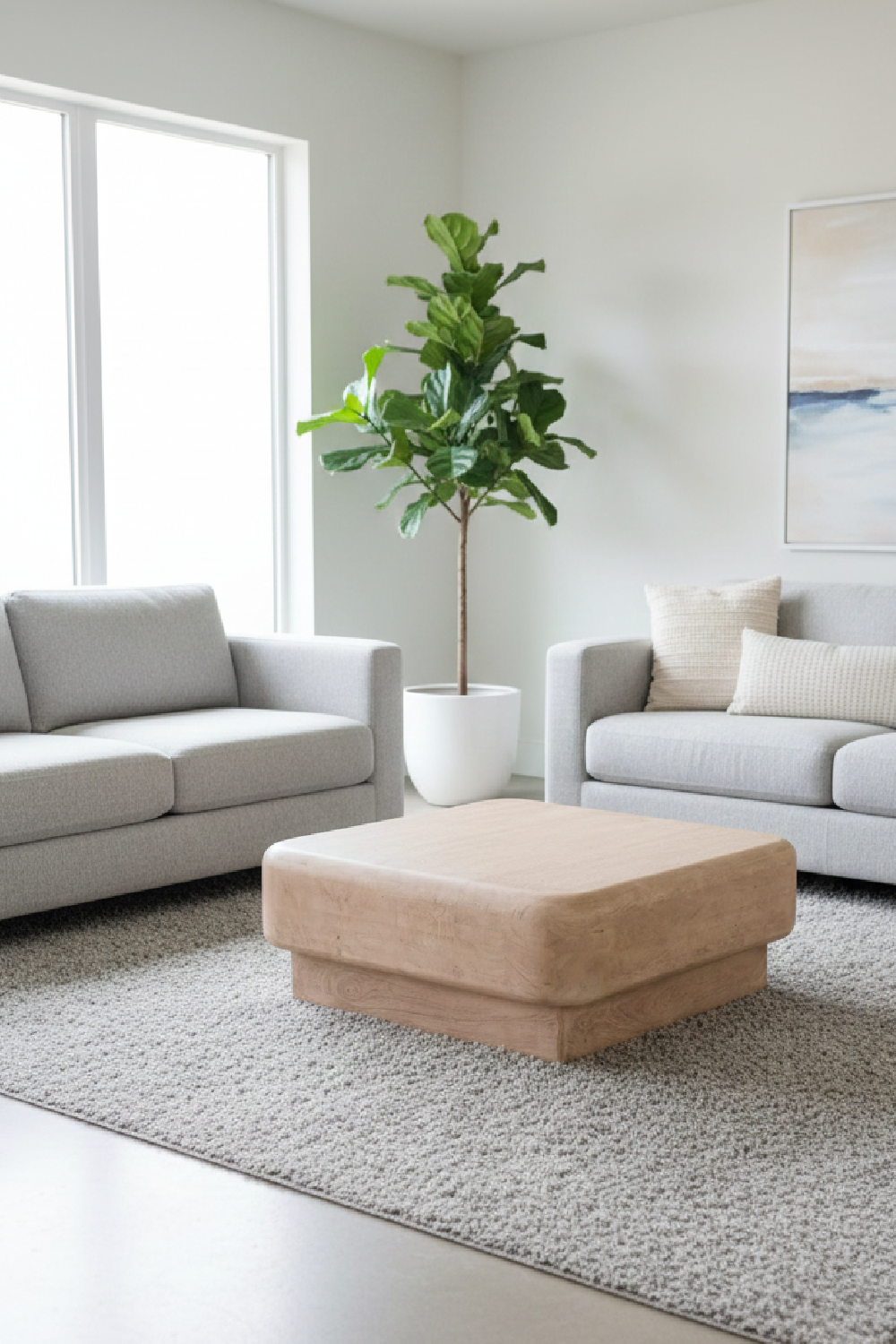 Natural Mango Wood Coffee Table | OROA Modern Bruno
