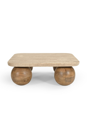 Travertine Beige Coffee Table | OROA Modern Seadrift | Oroa.com