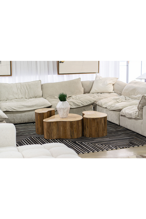 Freeform Travertine Coffee Table Set (3) | OROA Modern Matador | Oroa.com