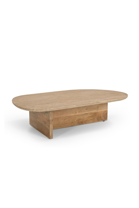 Travertine Freeform Coffee Table | OROA Modern Chisholm | Oroa.com