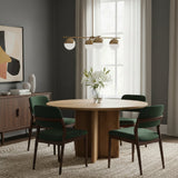 Ribbed Wood Base Dining Table | OROA Modern Pawnee