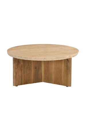 Ribbed Wood Base Coffee Table | OROA Modern Pawnee | Oroa.com