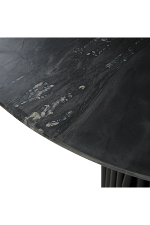Round Black Marble Dining Table | OROA Modern Jenna | Oroa.com