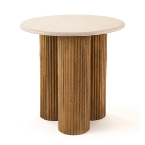 Marble Round End Table – Hayden – front view