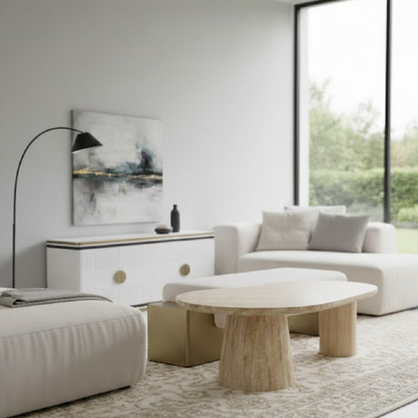 Freeform Travertine Coffee Table | OROA Modern Gracemont | Oroa.com