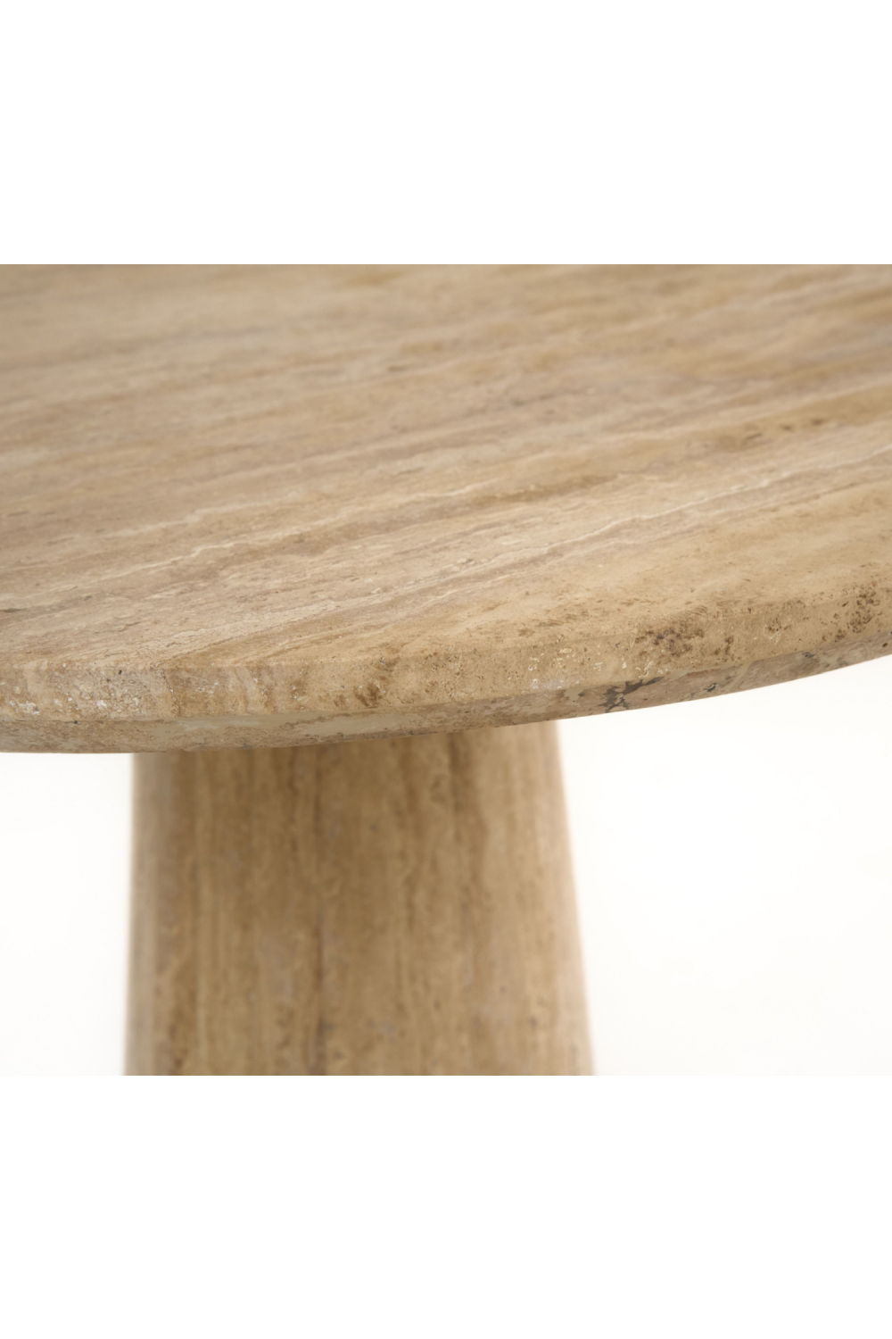 Travertine Round Dining Table | OROA Modern Velma | Oroa.com