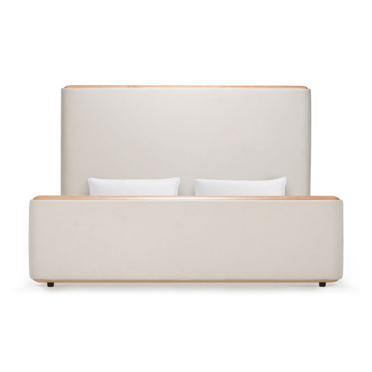 Cream Fabric Modern Eastern King Bed | OROA Modern Mora