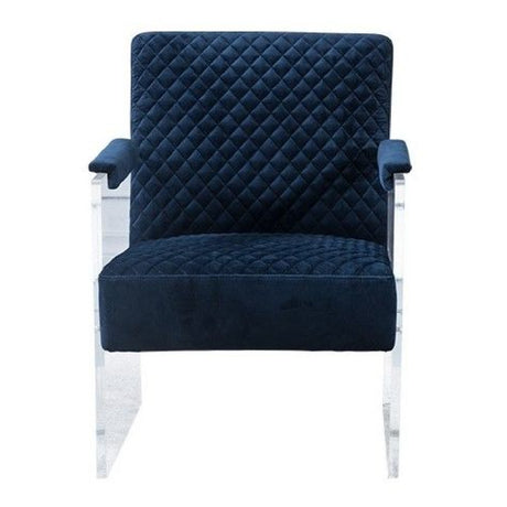 Blue Velvet Lounge Chair | OROA Modern Edmond