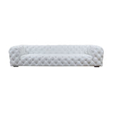 Tufted White Leather Sofa | OROA Modern Dexter