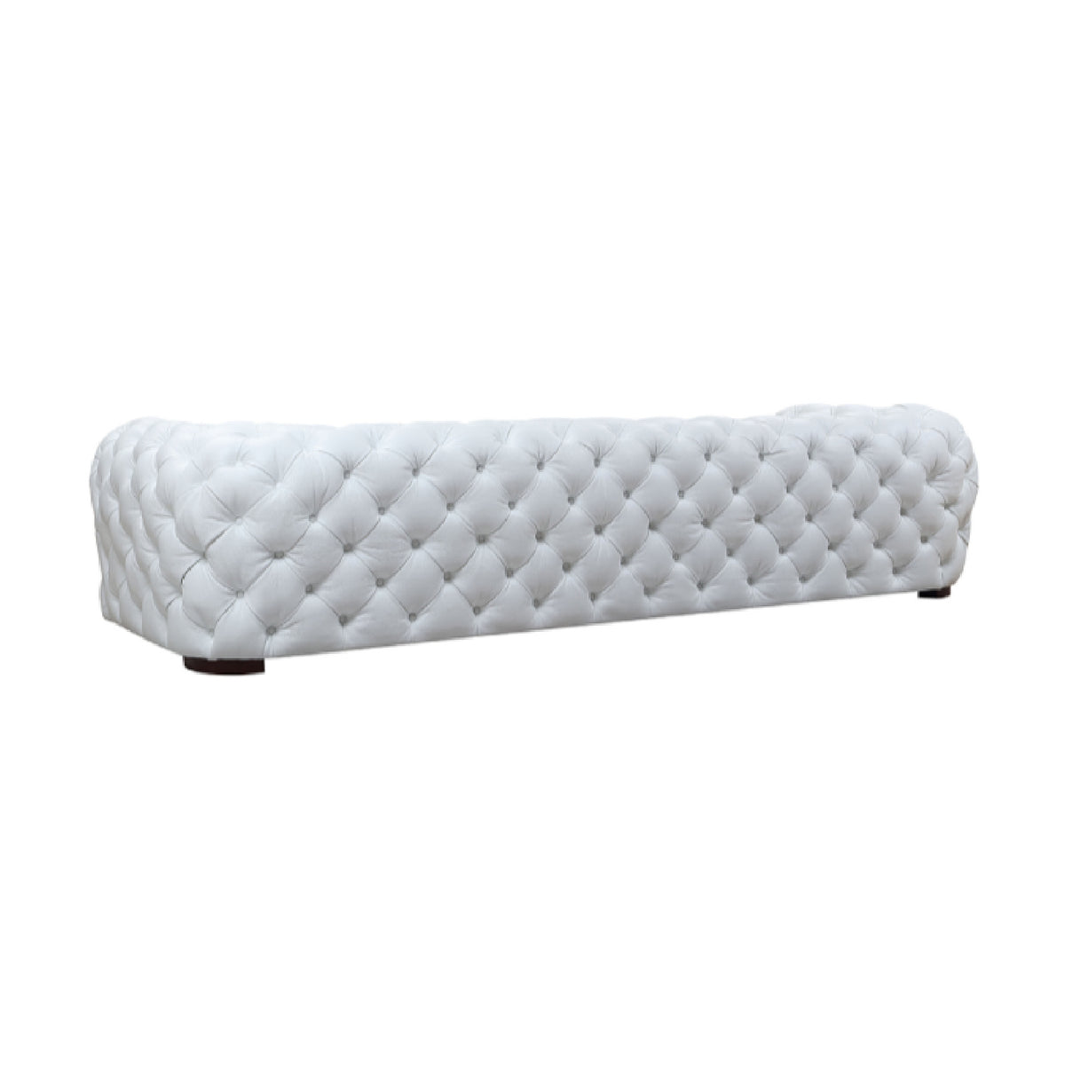 Tufted White Leather Sofa | OROA Modern Dexter