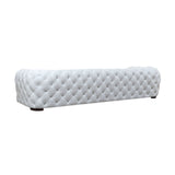 Tufted White Leather Sofa | OROA Modern Dexter