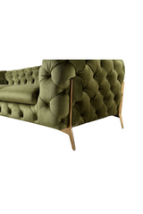 Green Velvet Tufted Sofa | OROA Modern Sheila | Oroa.com