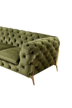 Green Velvet Tufted Sofa | OROA Modern Sheila | Oroatrade.com