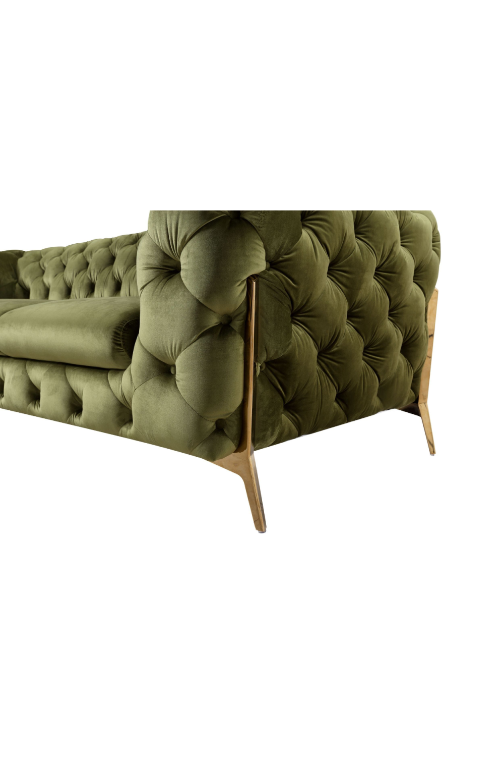 Green Velvet Tufted Sofa | OROA Modern Sheila | Oroatrade.com
