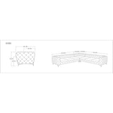 Black Velvet Tufted Sectional Sofa | OROA Modern Delilah