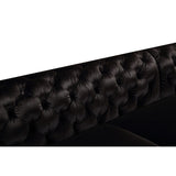 Black Velvet Tufted Sectional Sofa | OROA Modern Delilah