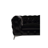 Black Velvet Tufted Sectional Sofa | OROA Modern Delilah