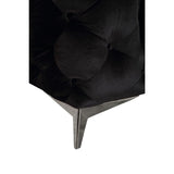 Black Velvet Tufted Sectional Sofa | OROA Modern Delilah