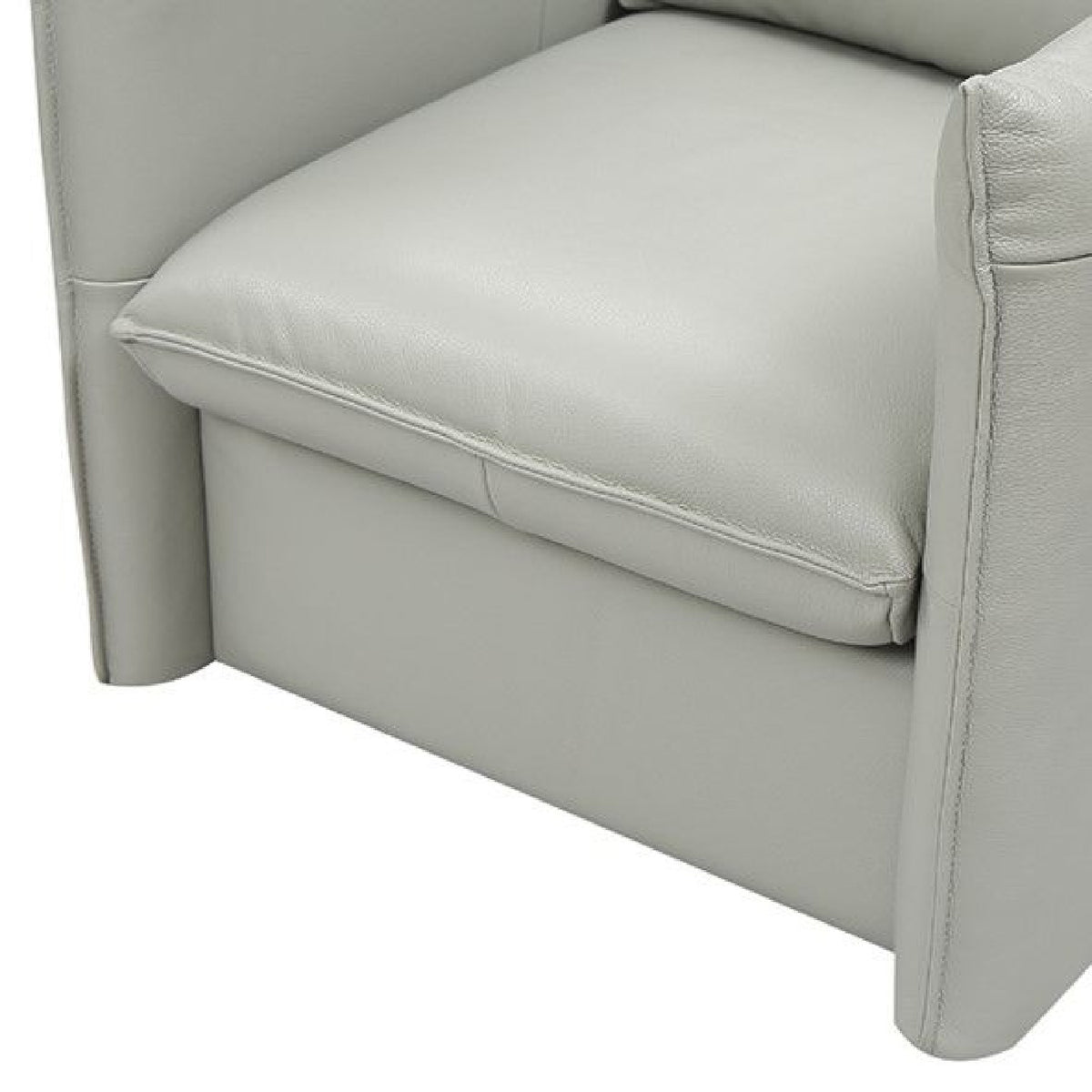 Gray Leather Swivel Chair | OROA Modern Tamworth