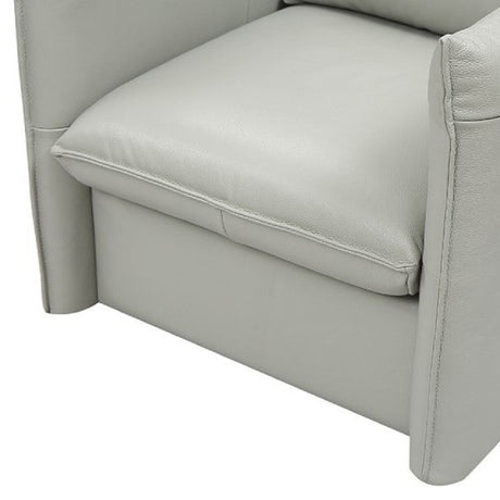 Gray Leather Swivel Chair | OROA Modern Tamworth