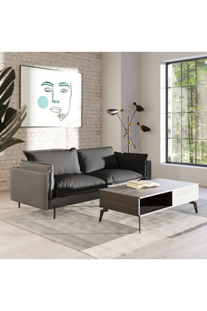 Two-Toned Gray Flange Sofa | OROA Modern Mars | Oroa.com
