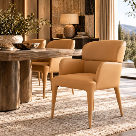 Modern European furniture - Vegan Leather Dining Chair - www.oroa.com